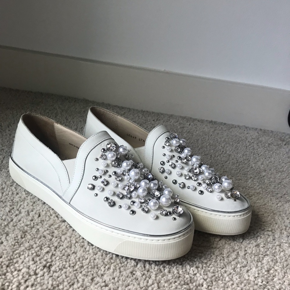 Stuart Weitzman Embellished Perfect Loafers